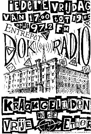 Flyer voor DOK-radio