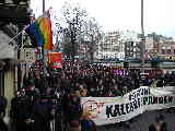 Demonstration along the Amstel