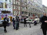 The demonstration, passing by the frankrijk